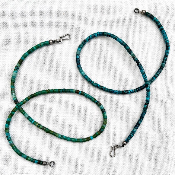 Vintage Jewelry - 1970s TURQUOISE Heishi Vintage Southwestern Necklace 18” NOS Never Used!